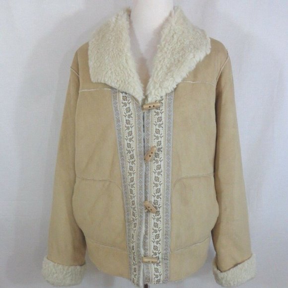 Coldwater Creek Jackets & Blazers - COLDWATER CREEK SZ L FAUX FUR SUEDE  JACKET